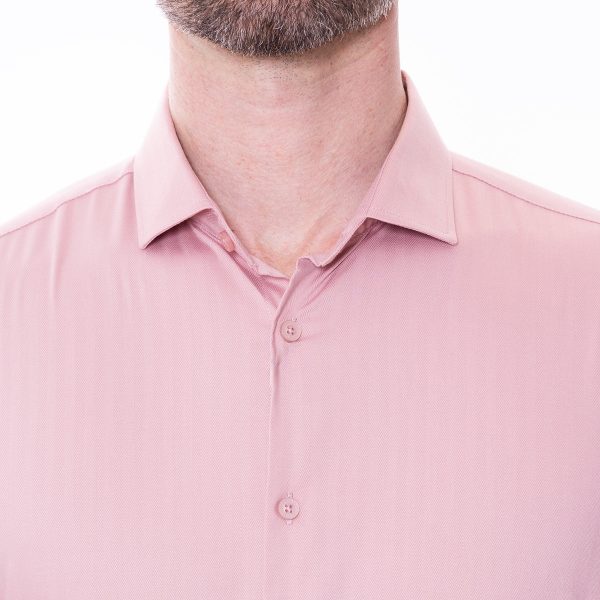 Camisa Fibra de Bambú Rosa Vermonti Online Hot Sale