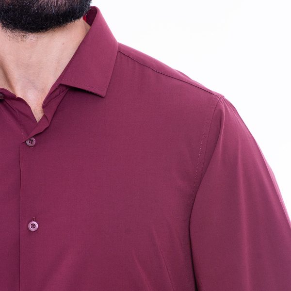 Camisa Fibra De Bambú Vino Vermonti Fashion