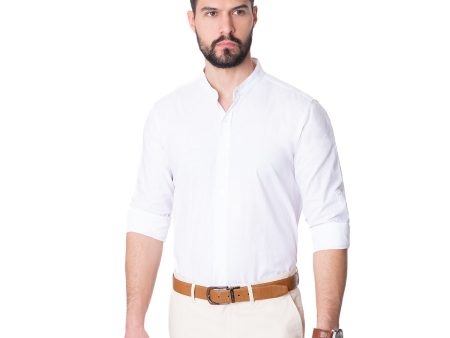 Camisa de Lino Blanco Vermonti on Sale