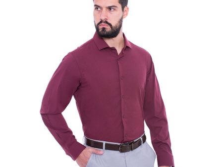 Camisa Fibra De Bambú Vino Vermonti Fashion