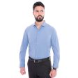 Camisa Fibra De Bambú Azul Vermonti For Cheap