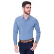 Camisa Fibra de Bambú Azul Vermonti Online Hot Sale