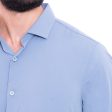 Camisa Fibra De Bambú Azul Vermonti For Cheap