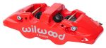 Wilwood Caliper-Forged Dynalite w Dust Seal-Red 4.04in Pistons 1.25 Disc For Cheap