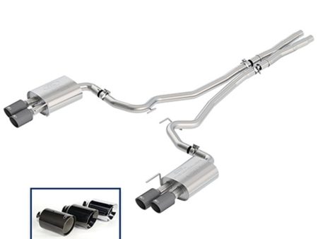 Ford Racing 2018+ Mustang GT 5.0L Cat-Back Sport Exhaust System w  Quad Carbon Fiber Tips Fashion