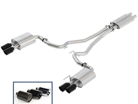 Ford Racing 2018 Mustang Gt 5.0L Cat-Back Touring Exhaust System w Black Chrome Tips Fashion