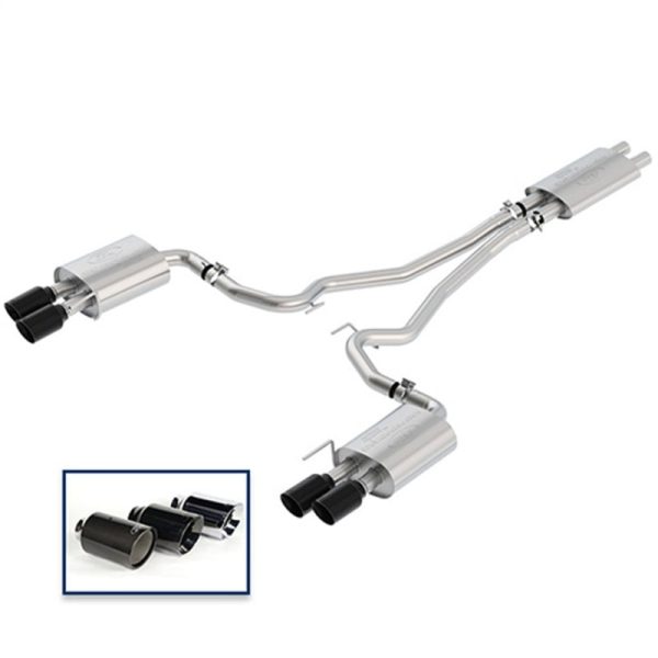 Ford Racing 2018 Mustang Gt 5.0L Cat-Back Touring Exhaust System w Black Chrome Tips Fashion