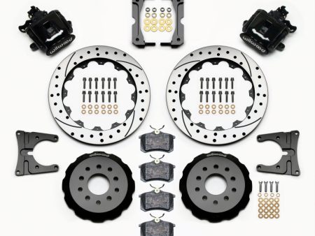 Wilwood Combination Parking Brake Rear Kit 12.88in Drilled 2005-2014 Mustang Online now