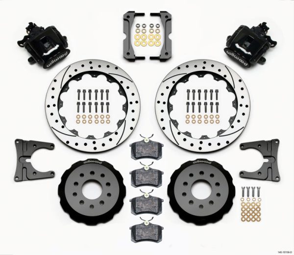 Wilwood Combination Parking Brake Rear Kit 12.88in Drilled 2005-2014 Mustang Online now