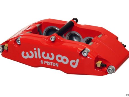 Wilwood Caliper-BNSL6-LH-Red 1.62 1.12 1.12in Pistons 1.10in Disc Online Hot Sale