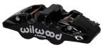 Wilwood Caliper-Aero4-R H - Black 1.62 1.38in Pistons 1.25in Disc on Sale