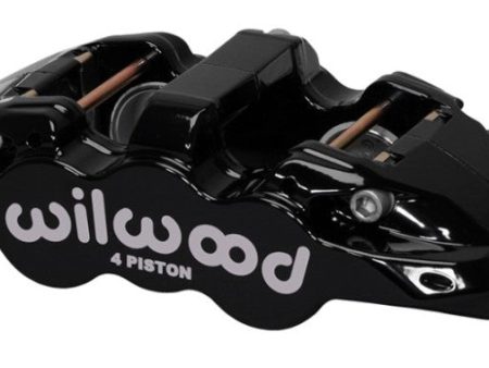 Wilwood Caliper-Aero4-R H - Black 1.62 1.38in Pistons 1.25in Disc on Sale