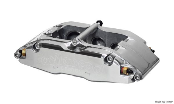 Wilwood Caliper-BNSL6-LH-Polished 1.62 1.12 1.12in Pistons 1.10in Disc Cheap