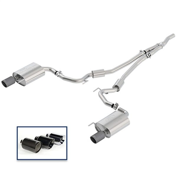 Ford Racing 18+ Mustang 2.3L EcoBoost Cat-Back Sport Exhaust System w Carbon Fiber Tips Fashion