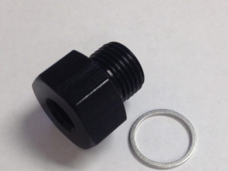 Fragola 3 4in NPT Oil Temp Adapter Black Cheap