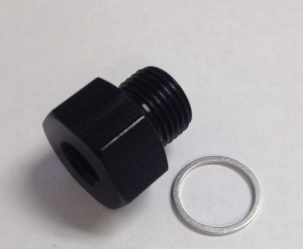 Fragola 3 4in NPT Oil Temp Adapter Black Cheap