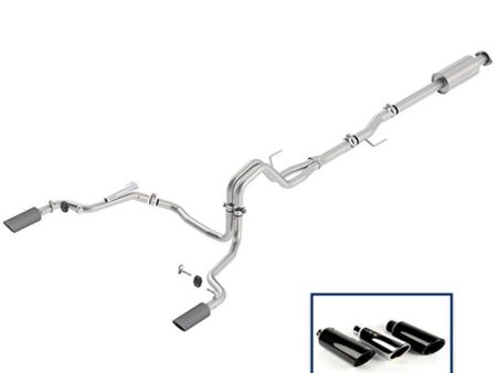 Ford Racing 15-18 F-150 5.0L Cat-Back Extreme Exhaust System Rear Exit w  Carbon Fiber Tips Fashion