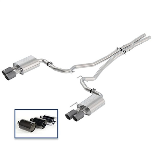 Ford Racing 18+ Mustang GT 5.0L Cat-Back Touring Exhaust System w Carbon Fiber Tips Online Hot Sale