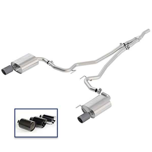 Ford Racing 2018+ Mustang 2.3L EcoBoost Cat-Back Extreme Exhaust System w  Carbon Fiber Tips Hot on Sale