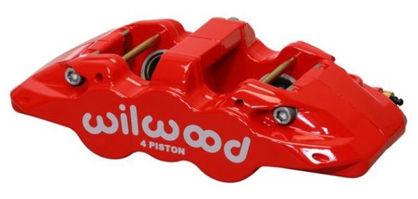 Wilwood Caliper-Aero4-R H - Red 1.88 1.62in Pistons 1.25in Disc Hot on Sale