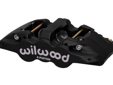 Wilwood Caliper-Aero6-L H - Black Anodize 1.75 1.38 1.38in Pistons 1.25in Disc Online now