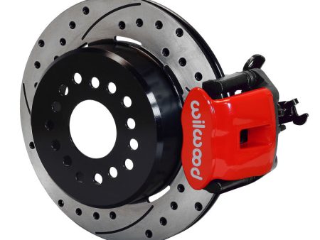 Wilwood Combination Parking Brake Rear Kit 12.19in Dia 0.81in Rotor Thickness - Red Drilled For Discount