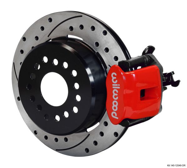 Wilwood Combination Parking Brake Rear Kit 12.19in Dia 0.81in Rotor Thickness - Red Drilled For Discount