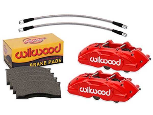 Wilwood 65-67 Ford Mustang D11 Calipers w Pads and Lines - Red Supply