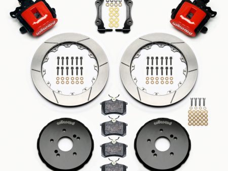 Wilwood Combination Parking Brake Rear Kit 12.88in Red Honda S2000 For Discount