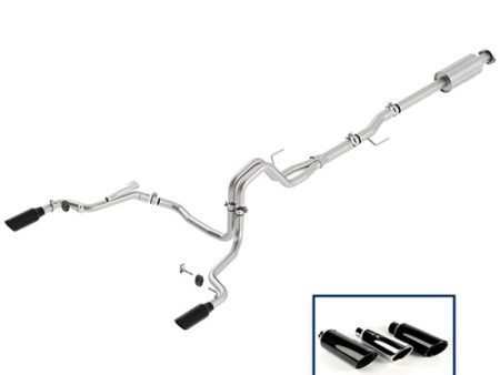 Ford Racing 15-18 F-150 5.0L Cat-Back Extreme Exhaust System Rear Exit w  Black Chrome Tips Fashion