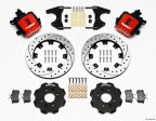 Wilwood Combination Parking Brake Rear Kit 12.19in Drilled Red Civic   Integra Drum 2.46 Hub Offset on Sale