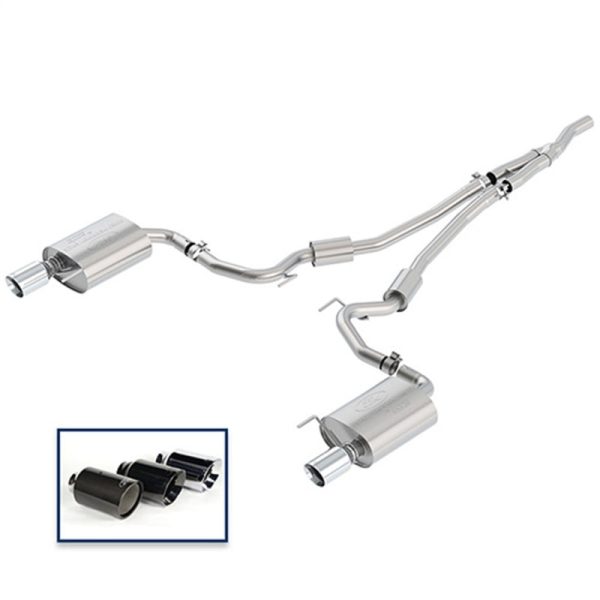 Ford Racing 2018 Mustang 2.3L Ecoboost Cat-Back Sport Exhaust System w Chrome Tips Online Hot Sale