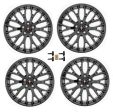 Ford Racing 15-16 Mustang GT 19X9 and 19X9.5 Wheel Set with TPMS Kit - Matte Black Online