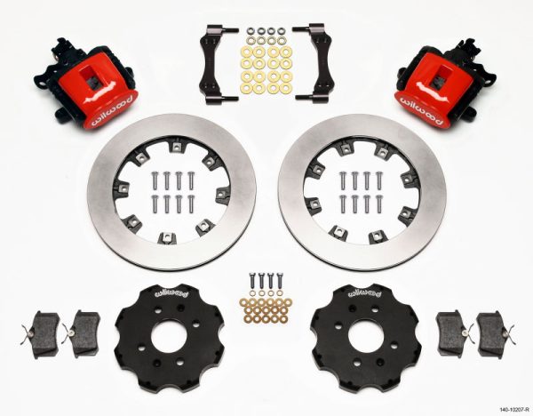 Wilwood Combination Parking Brake Rear Kit 12.19in Red Civic   Integra Disc 2.39 Hub Offset For Cheap