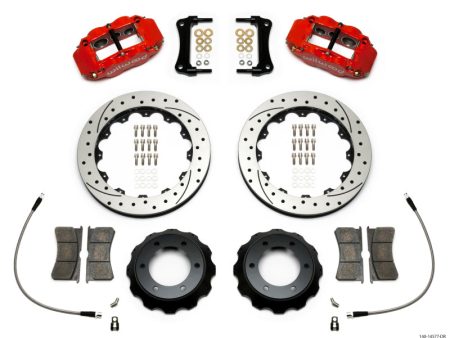 Wilwood Narrow Superlite Red 6R Front Kit 12.88in Drilled Rotor w  Lines 05-15 Toyota Tacoma Sale