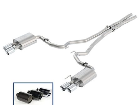 Ford Racing 2018+ Mustang GT 5.0L Cat-Back Extreme Exhaust System w  Quad Chrome Tips Hot on Sale