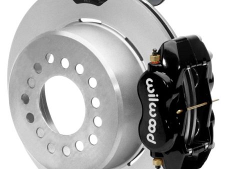 Wilwood Forged Dynalite Rear Electronic Parking Brake Kit - Black Powder Coat Caliper - Plain Rotor Supply