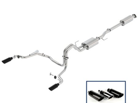 Ford Racing 15-18 F-150 5.0L Cat-Back Sport Exhaust System - Rear Exit Black Chrome Tips Discount