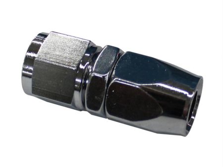 Fragola -10AN Straight Pro-Flow Hose End Chrome Fashion