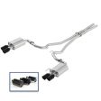 Ford Racing 2018+ Mustang GT 5.0L Cat-Back Sport Exhaust System w  Quad Black Chrome Tips Online Sale