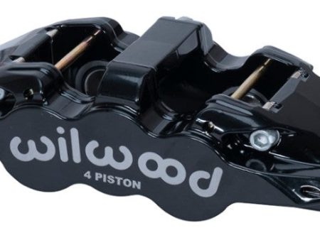 Wilwood Caliper - Aero4-DS Forged Four-Piston Caliper Black 1.12in Piston 1.10in Rotor - Black Cheap