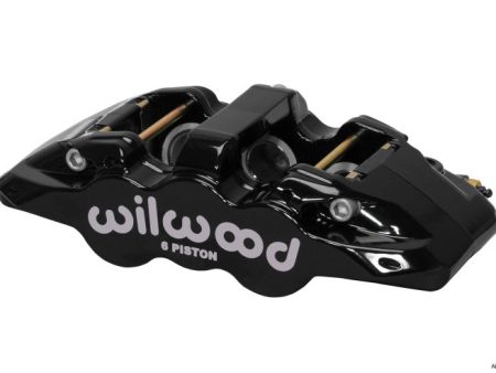 Wilwood Caliper-Aero6-L H - Black 1.62 1.12 1.12in Pistons 1.25in Disc Fashion