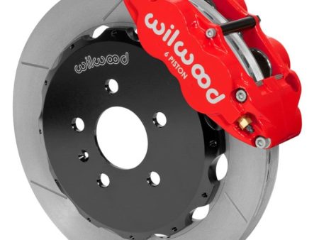 Wilwood 03-08 Audi A4 Forged Narrow Superlite 6R Front Big Brake Kit 12.88in (Red) w  Lines Sale