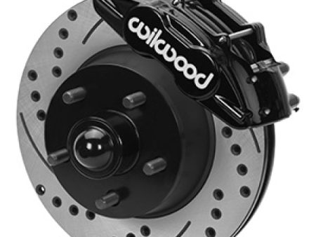 Wilwood 65-67 Ford Mustang D11 11.29 in. Brake Kit w  Flex Lines - Drilled Rotors on Sale