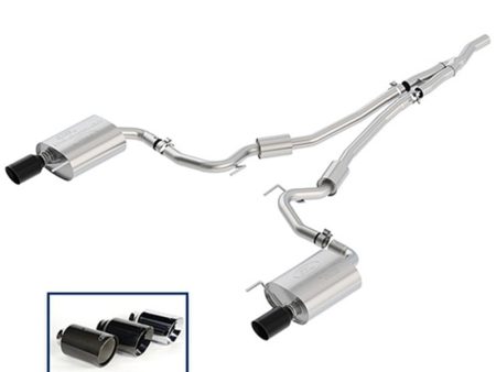 Ford Racing 2018 Mustang 2.3L Ecoboost Cat-Back Sport Exhaust System w Black Chrome Tips Discount