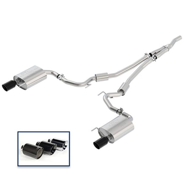 Ford Racing 2018 Mustang 2.3L Ecoboost Cat-Back Sport Exhaust System w Black Chrome Tips Discount