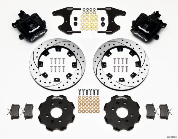 Wilwood Combination Parking Brake Rear Kit 12.19in Drilled Civic   Integra Drum 2.46 Hub Offset Discount