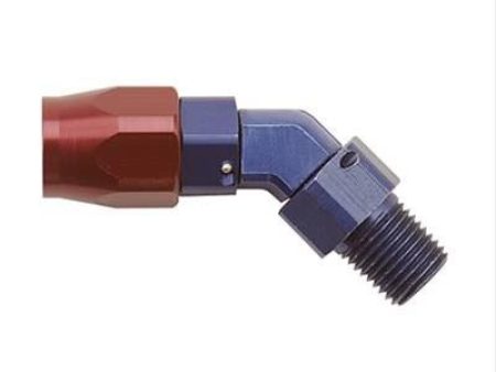 Fragola -8AN x 45 Degree Hose End x 3 8 NPT - Black Hot on Sale