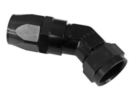 Fragola -8AN x 45 Degree Low Profile Forged Hose End - Black For Sale