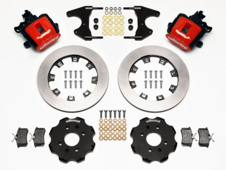 Wilwood Combination Parking Brake Rear Kit 12.19in Red Civic   Integra Drum 2.46 Hub Offset Online now